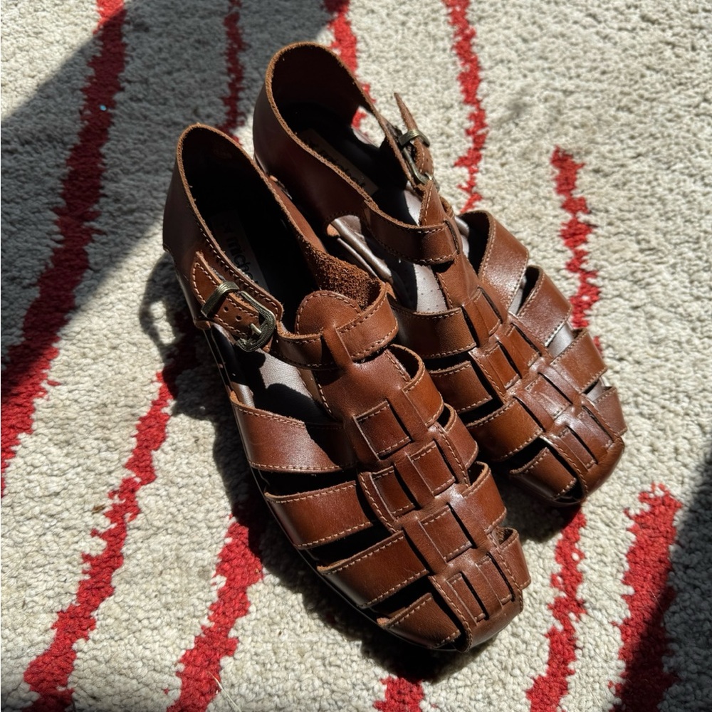 Vintage Unisex  men’s / women’s Brown Leather Sandals